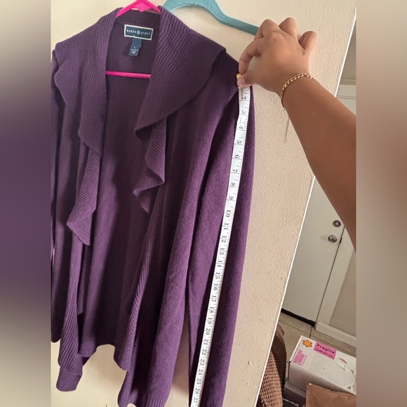 Slightly Used: Karen Scott Purple Cardigan (Women’s L) - Picture 3 of 7